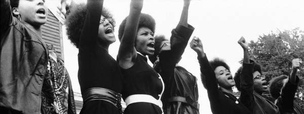 Black Panthers from Sacramento, Free Huey Rally, Bobby Hutton Memorial Park in Oakland, CA, 1969. (Pirkle Jones and Ruth-Marion Bar)